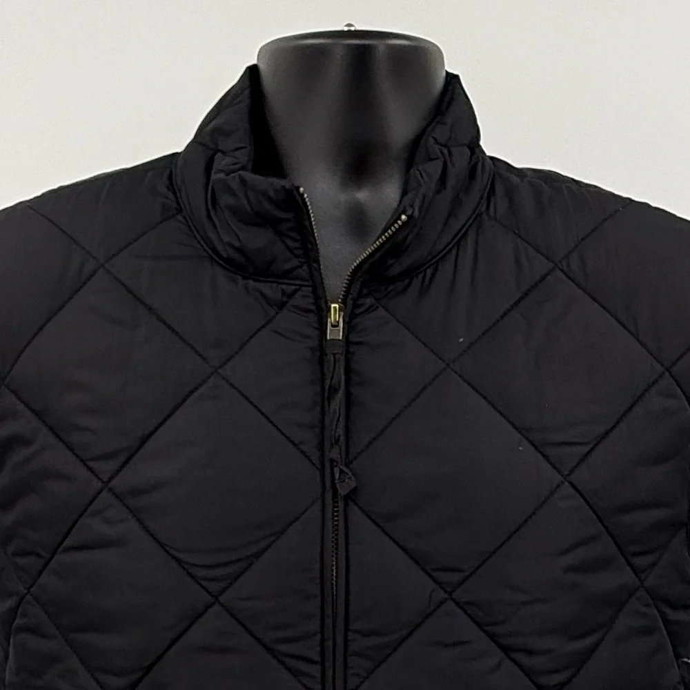 J.Crew Outerwear Quilted Puffer Vest Authentic Full Zip Black &‎ Olive Men’s XL